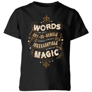 Harry Potter Words Are, In My Not So Humble Opinion Kids' T-Shirt - Black