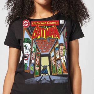 Batman The Dark Knight's Rogues Gallery Cover Women's T-Shirt - Black
