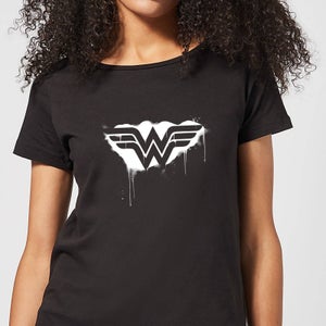 Camiseta Wonder Woman Graffiti de Justice League para mujer - Negro