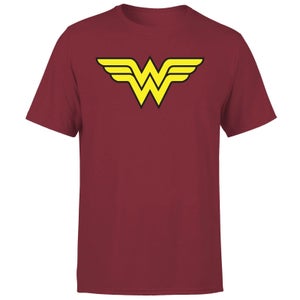 Camiseta Wonder Woman Logo de Justice League para hombre - Burdeos