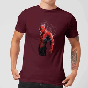 Marvel Spider-man Web Wrap Men's T-Shirt - Burgundy