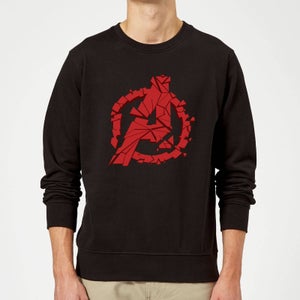 Avengers Endgame Shattered Logo Sweatshirt - Black
