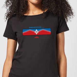 Captain Marvel Sending Damen T-Shirt - Schwarz