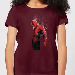 Camiseta para mujer Spider-man Web Wrap - Burdeos