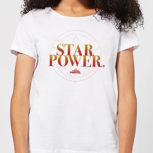 Captain Marvel Star Power Women's T-Shirt - White