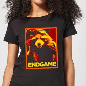 Avengers: Endgame Rocket Poster dames t-shirt - Zwart