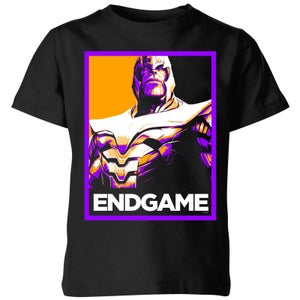 Avengers Endgame Thanos Poster Kids' T-Shirt - Black