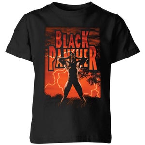 Marvel Universe Wakanda Lightning kinder t-shirt - Zwart