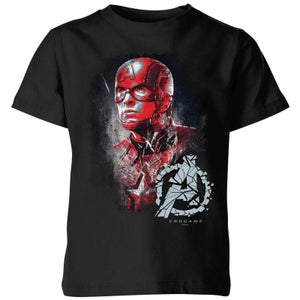 T-shirt Avengers Endgame Captain America Brushed - Enfant - Noir