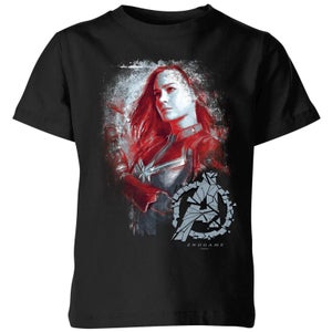 Avengers: Endgame Captain Marvel Brushed kinder t-shirt - Zwart