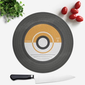 Orange Vinyl Round Chopping Board