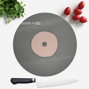 Pink Record Round Chopping Board