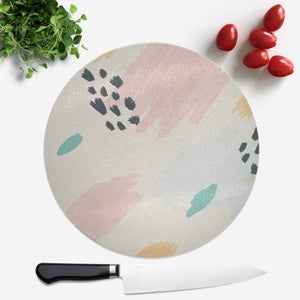 Crayon Pattern Dots And Scribbles Round Chopping Board