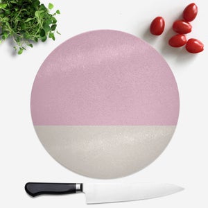 Pink And Cream Stripes Round Chopping Board