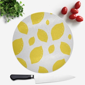 Lemon Pattern Round Chopping Board