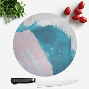 Wish Wash With Blue Stripes Round Chopping Board