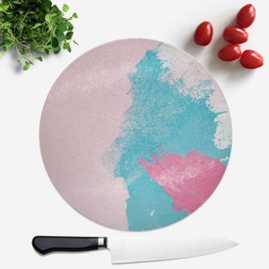 Wish Wash With Pink Blob Round Chopping Board