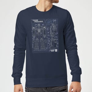 Transformers Optimus Prime Schematic Sweatshirt - Navy