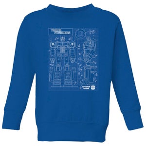 Transformers Optimus Prime Schematic Kids' Sweatshirt - Royal Blue