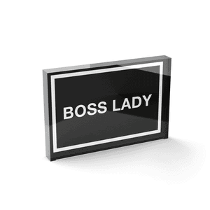 Glass Block Boss Lady Glass Block - 80mm x 60mm