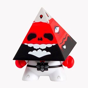 Kidrobot Pyramidun Dunny Red Edition 3 Inch Figure by Andrew Bell