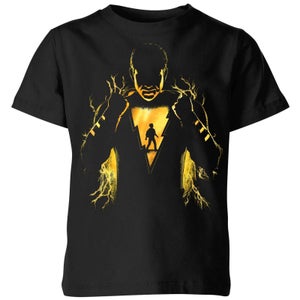 Camiseta Lightning Silhouette para niño de Shazam - Negro