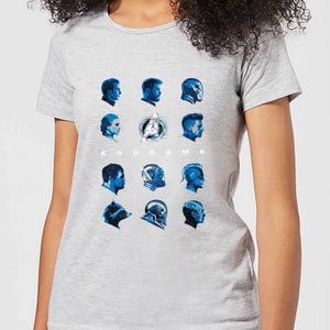 Camiseta Vengadores Endgame Heads - Mujer - Gris