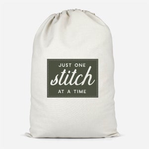 Just One Stitch At A Time Cotton Storage Bag