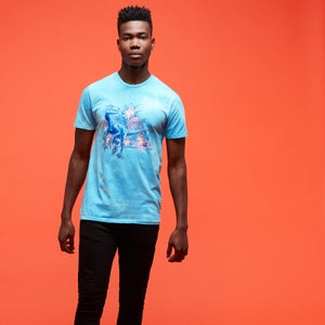 Jurassic Park Primal Hunting Raptor T-Shirt - Turquoise Tie Dye