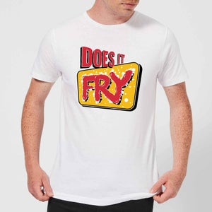 Does It Fry Logo Men's T-Shirt - White