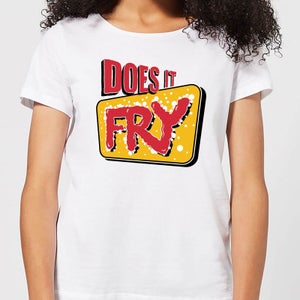 Does It Fry Logo Women's T-Shirt - White