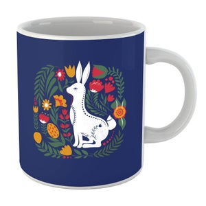 Scandi Rabbit Pattern Mug