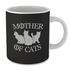 Mother Of Cats Black Tee Mug