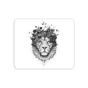 Lion And Flowers Mouse Mat