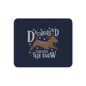 Dachshund Through The Snow Mouse Mat