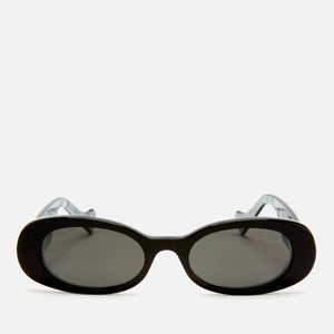 Gucci Women's Oval Frame Acetate Sunglasses - Black/Grey
