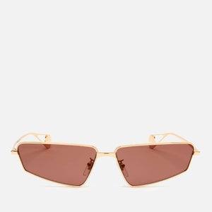 Gucci Women's Small Frame Metal Sunglasses - Gold/Red