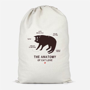 The Anatomy Of Cat Love Cotton Storage Bag
