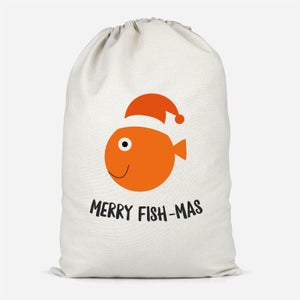 Merry Fish-Mas Cotton Storage Bag