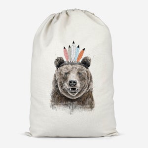 Native Bear Cotton Storage Bag