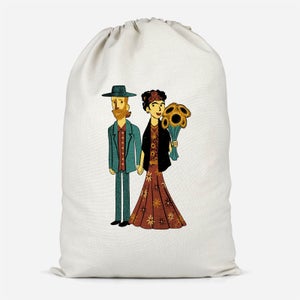 Love Is Art - Frida Kahlo And Van Gogh Cotton Storage Bag