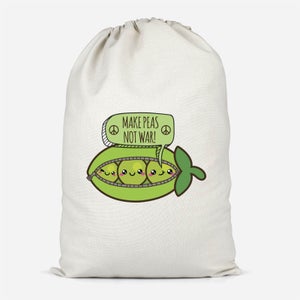 Makes Peas Not War Cotton Storage Bag