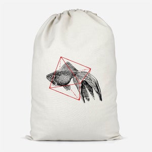 Fish In Geometry Cotton Storage Bag