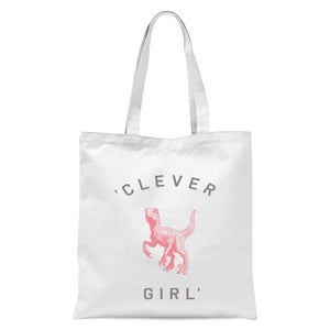 Clever Girl Tote Bag - White