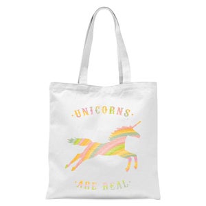 Unicorns Are Real Tote Bag - White