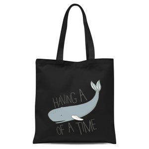 Having A Whale Of A Time Tote Bag - Black