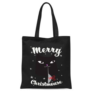 Merry Christmouse Tote Bag - Black