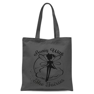 Away With The Fairies Tote Bag - Grey