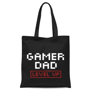 Gamer Dad Level Up Tote Bag - Black