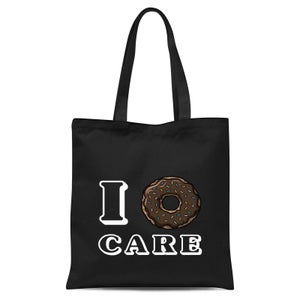 I Donut Care Tote Bag - Black